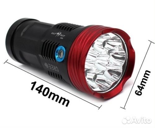 Супер фонарь прожектор 9LED metal новый или почтой