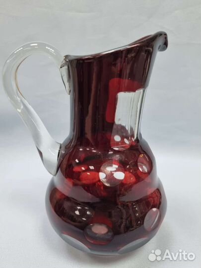 Кувшин рубиновое стекло