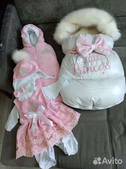 Конверт на выписку зимний для девочки