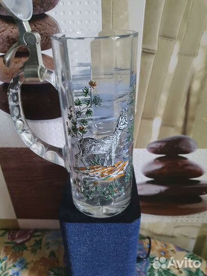 Пивная кружка с крышкой