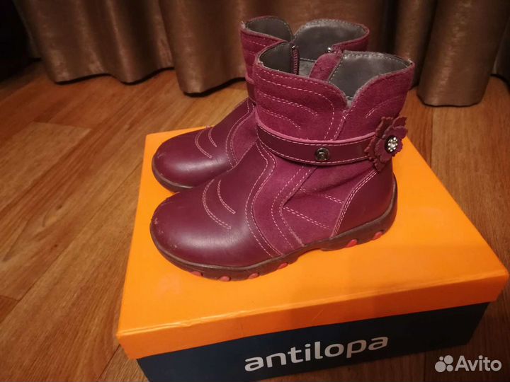 Ботинки кожаные 26 демисезонные