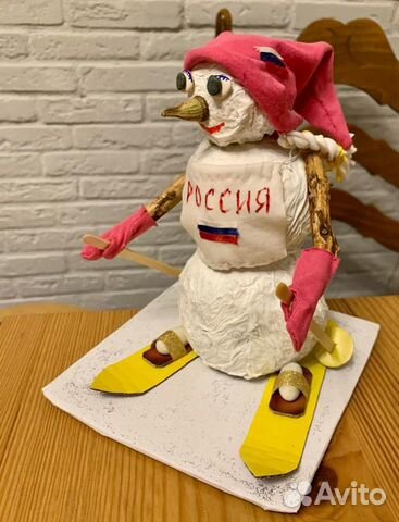 Зимняя поделка Снеговичка (снеговик, снежная баба)