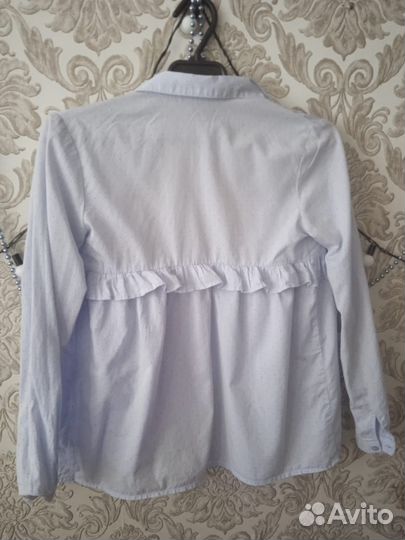 Голубая рубашка для девочки