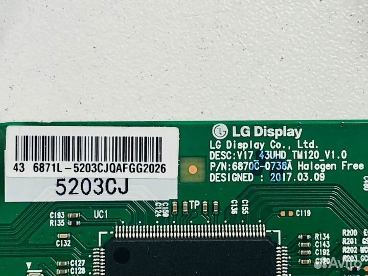 Tcon 6870C-0738A haier LE43K6500U