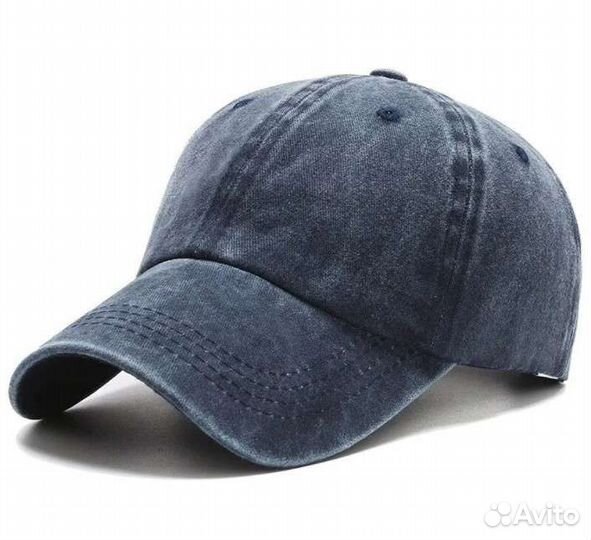 Бейсболка джинсовая, синяя, бежевая и серая