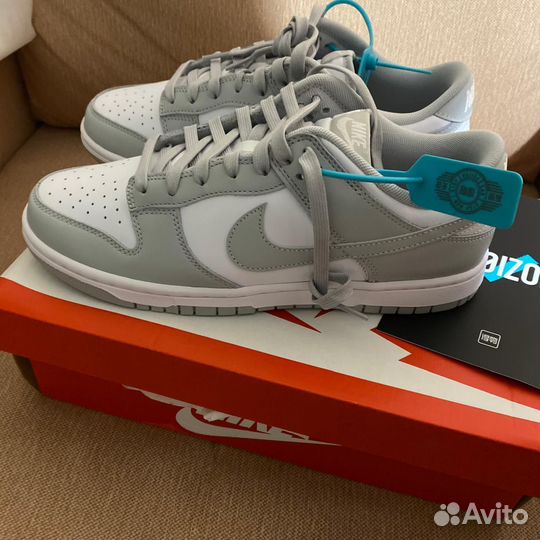 Кроссовки nike dunk low grey fog Оригинал