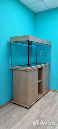 Аквариум новый с тумбой 200л цвет бук