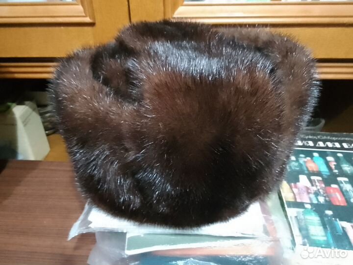Норковая шапка мужская бу