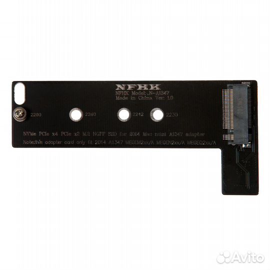Переходник SSD M.2 NVMe Mac mini A1347 2010 - 2014