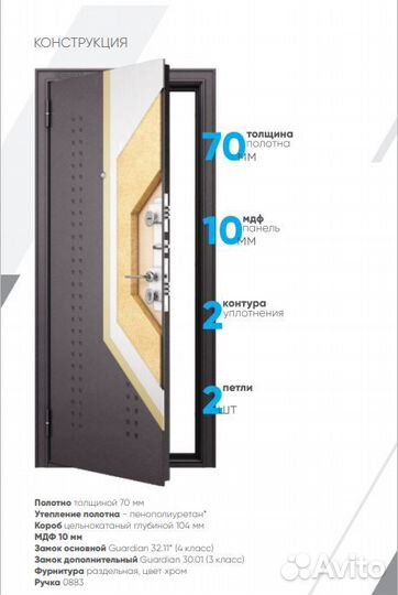 Дверь входная металлическая