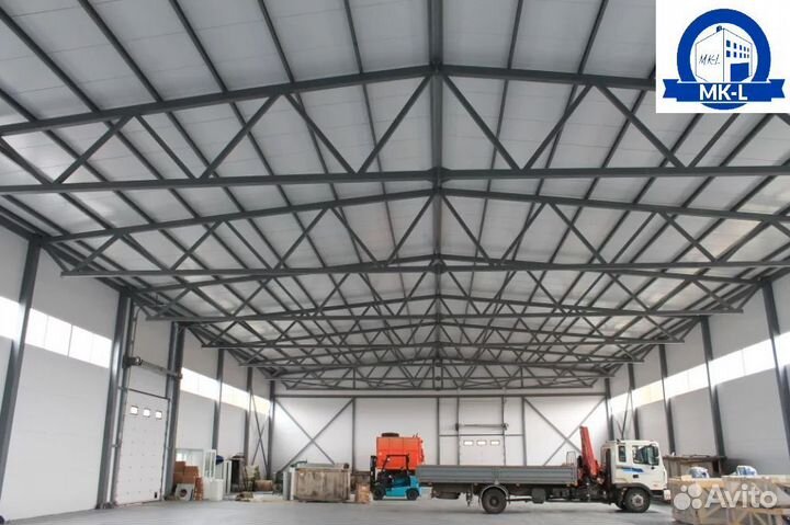 Ангар 500м2, теплый, из сэндвич панелей