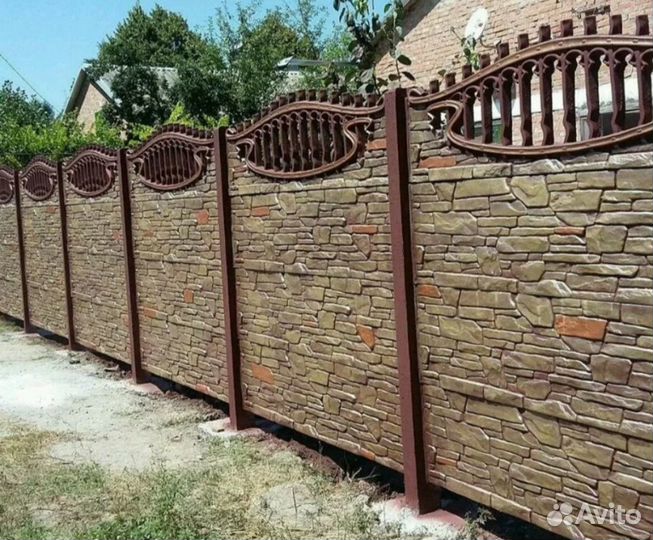 Бетонный забор от производителя шлакоблок