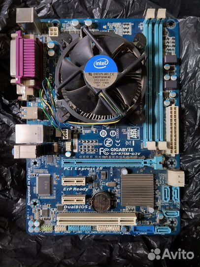 Материнская плата lga1155 + процессор i3 + кулер