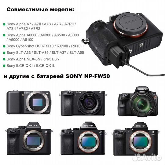 NP-FW50 пустышка AC-PW20 адаптер питания