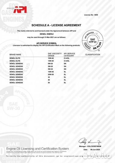 Масло моторное Xenol hill SAE 10W-40 LS5 ford