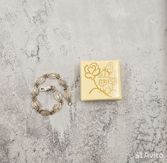 Серебряный филигранный браслет