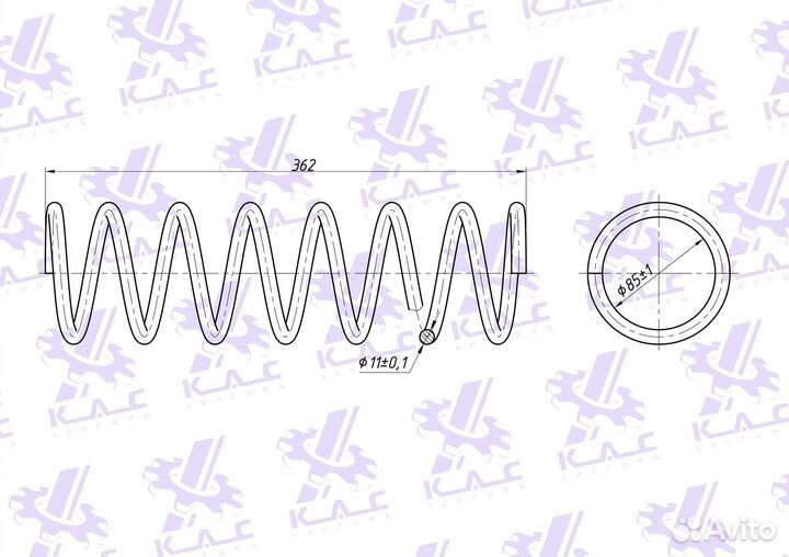 Пружина (2 шт.) задней подвески Ford Focus 2