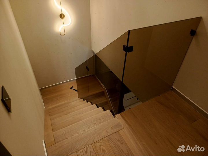 Перила для лестницы стеклянные ограждения