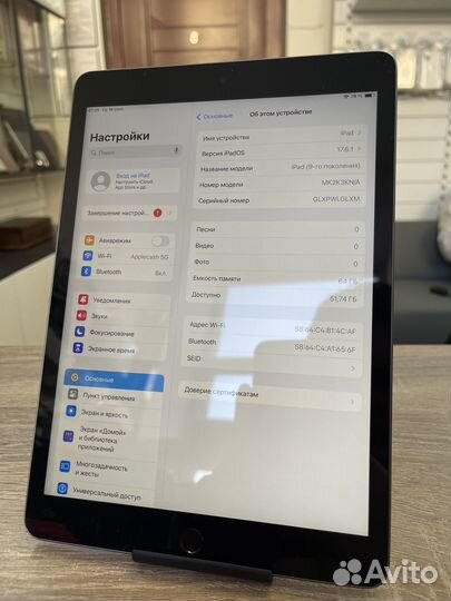 Apple iPad 9 64gb wi-fi (акб 92%)