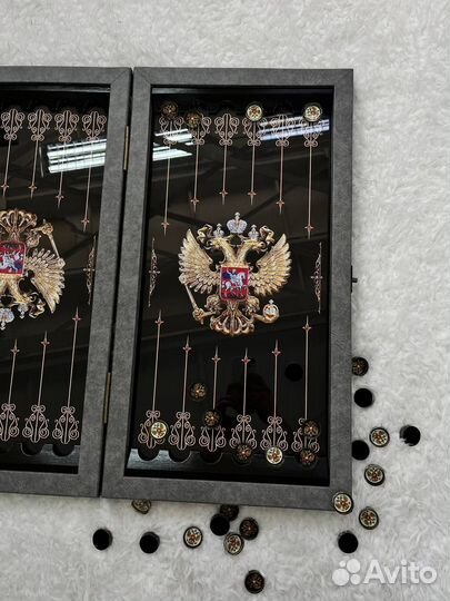 Нарды ручной работы со стеклом 