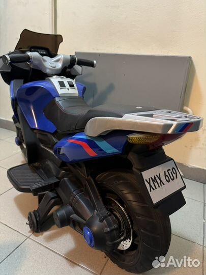 Детский мотоцикл синий на аккумуляторе XMX 609