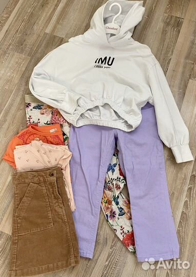Фирменные летние вещи для дев. пакетом на 134 см