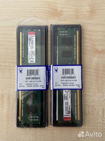 Оперативная память ddr3 2х 2GB PC3-10600 1333 MHz