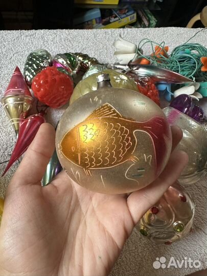 Елочные игрушки стеклянные СССР