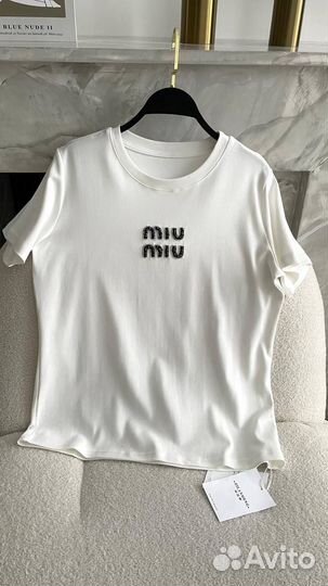 Футболка MIU MIU оверсайз (единый размер)