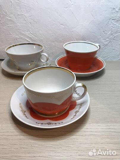Чашки, чайные пары, блюдца СССР