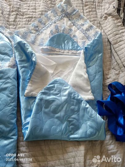 Конверт на выписку для мальчика весна