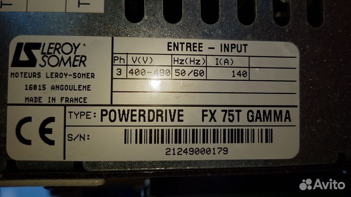 Преобразователь частоты Emerson/Leroy Somer 75кВ