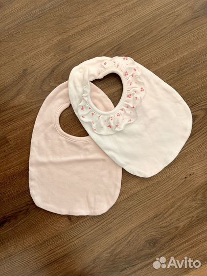 Шапочки повязочки слюнявчики для девочки до 6 мес