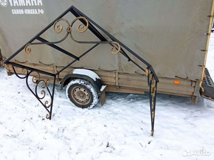 Козырек над крыльцом металл