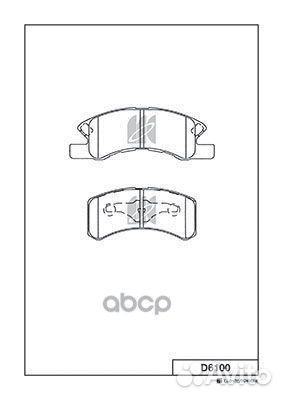 Колодки тормозные дисковые D6100 D6100 Kashiyama