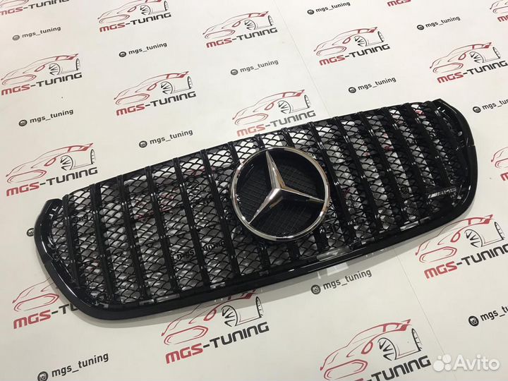 Решетка на Mercedes X-Class GT- All Black + AMG