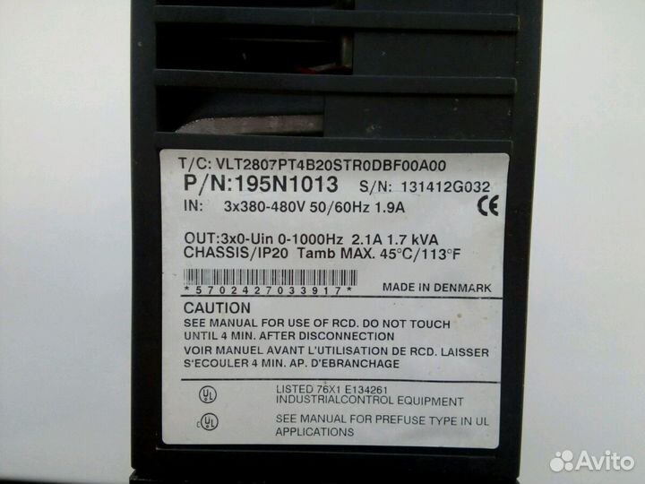 Преобразователь частоты Danfoss VLT 2807