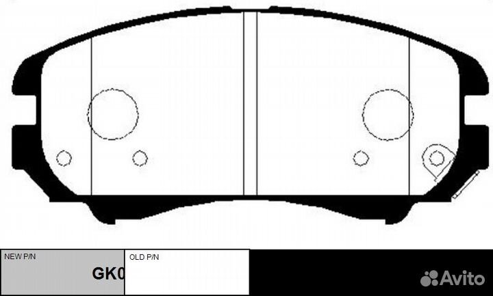 GK0507 Колодки тормозные дисковые перед