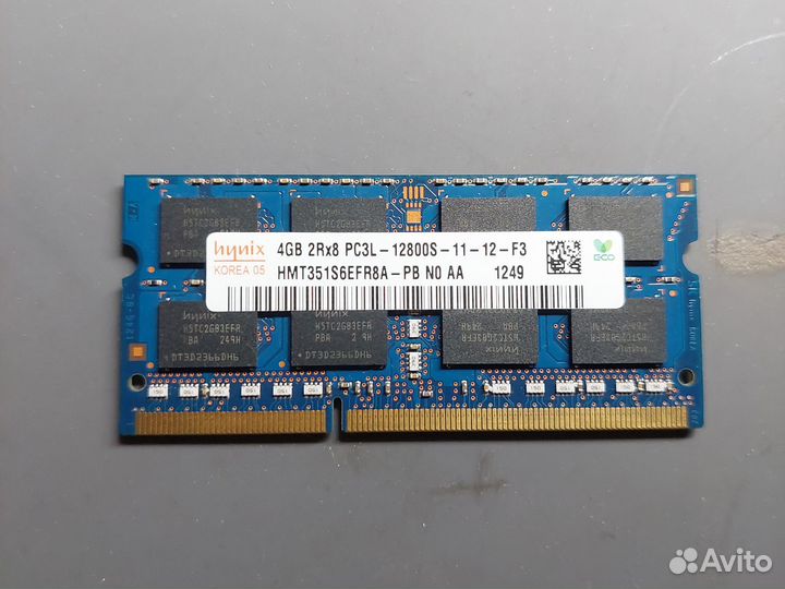 Оперативная память hynix 4gb DDR3L 1600mhz