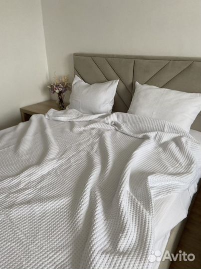 Шикарный плед покрывало из турецкой вафли