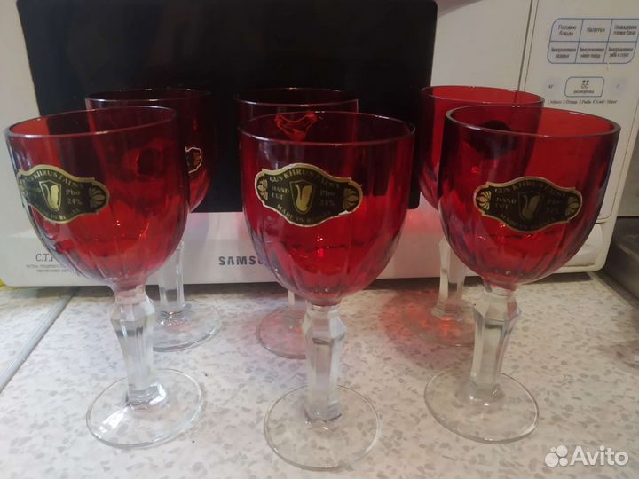 Хрустальные фужеры гусь хрустальный