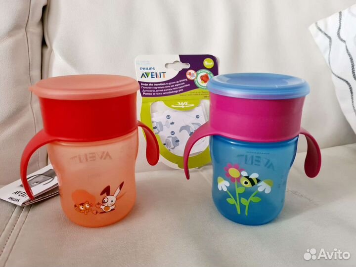 Поильники, чашки непроливайки, тарелки Avent