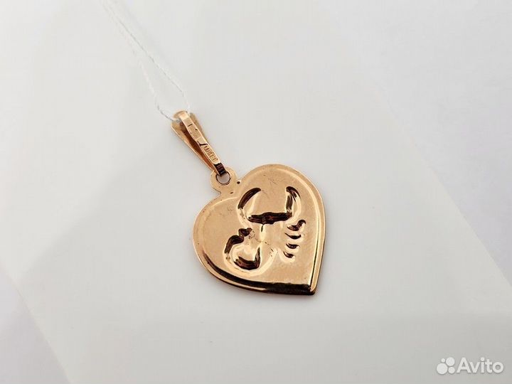 Золотая подвеска знак зодиака скорпион (ткачева)