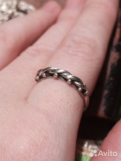 Кольцо серебро