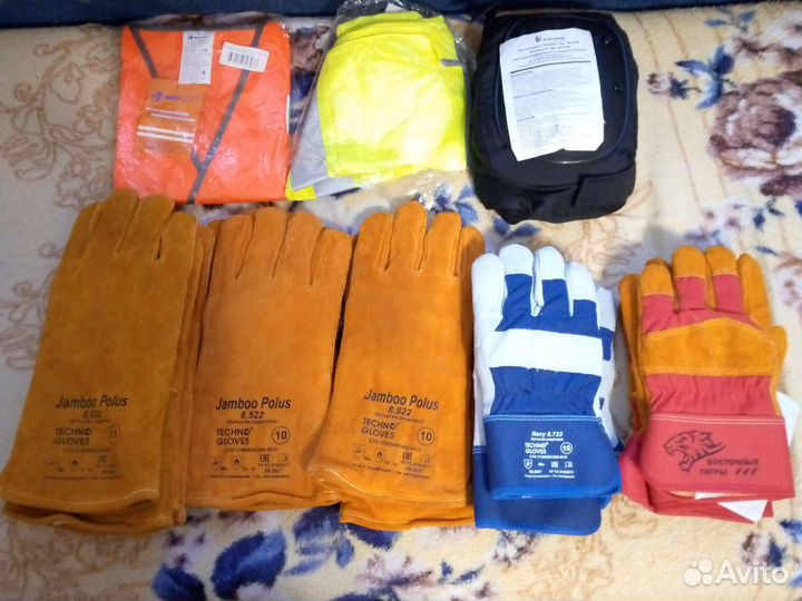 Зимние рабочие перчатки и краги сварочные