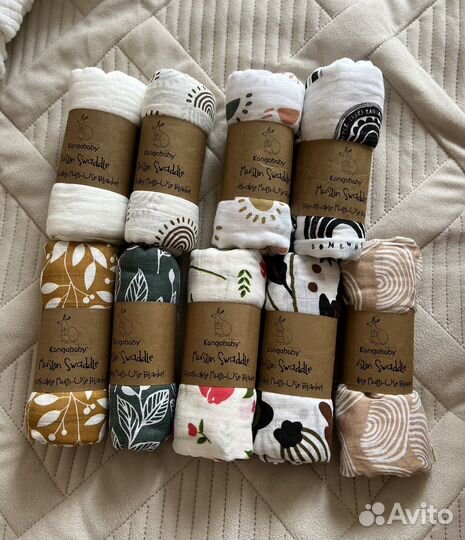 Муслиновые пеленки новые 120/120