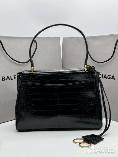 Balenciaga rodeo small сумка из кожи крокодил