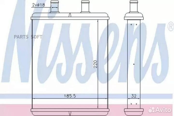 Радиатор отопителя iveco daily 29L10 (2007) 2.3