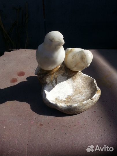 Пепельница мраморная птицы СССР