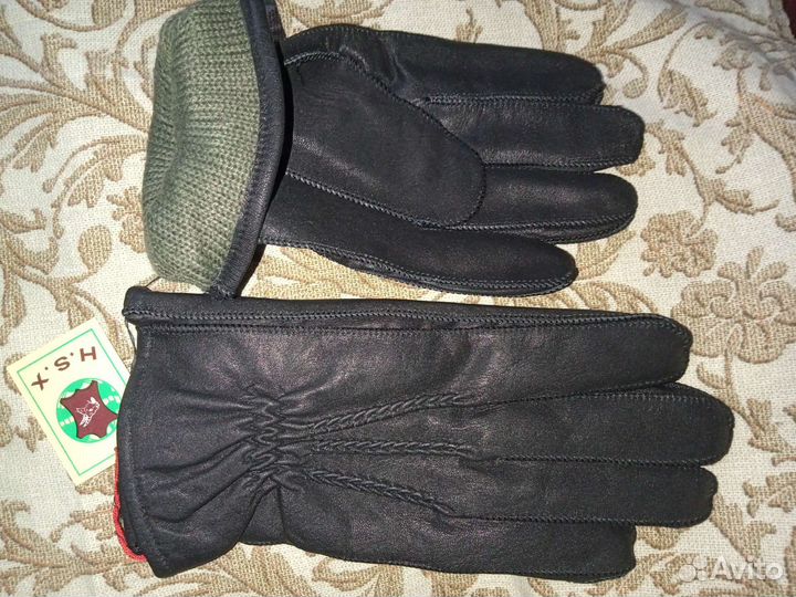 Перчатки мужские кожаные